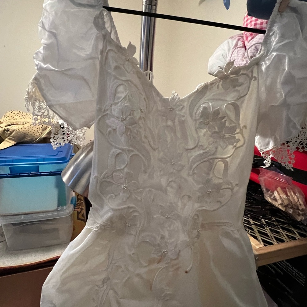 Wedding Dress with train, Petticoat, Veil - Picture 5 of 8